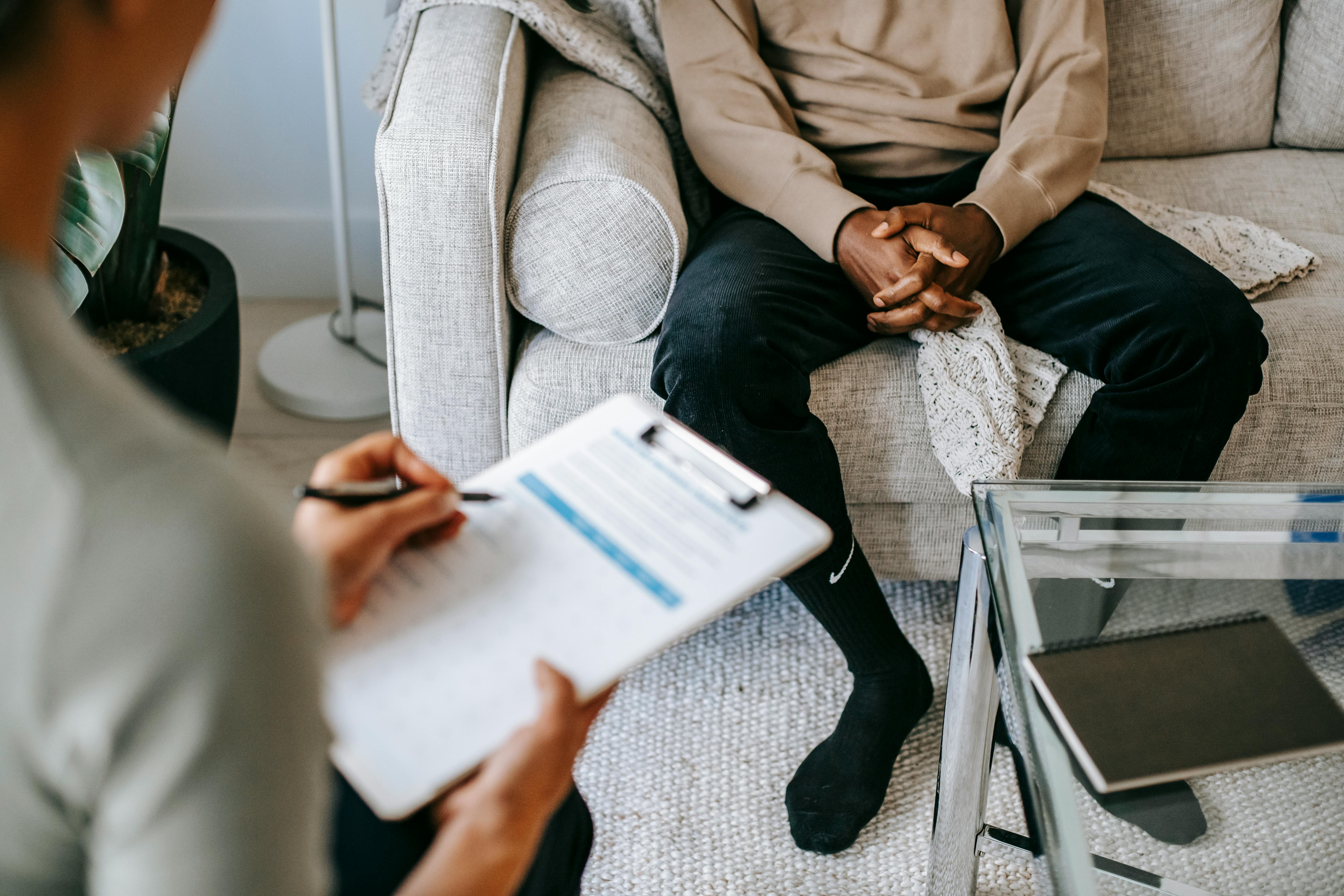 People discussing care plans